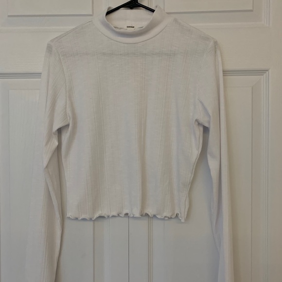 Long sleeve white mock neck - Picture 1 of 2